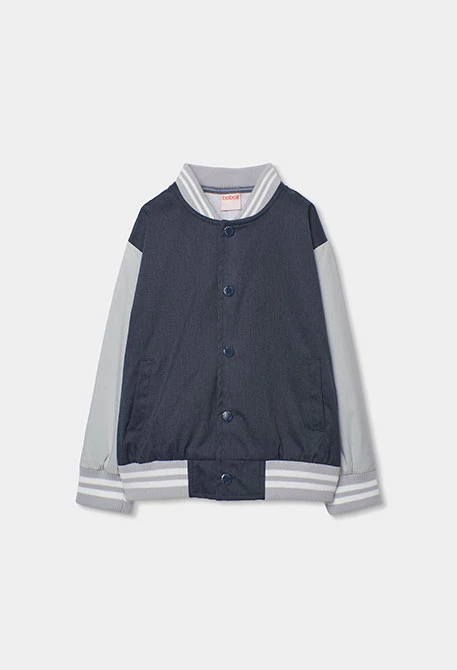 Bomber niño tejido técnico gris