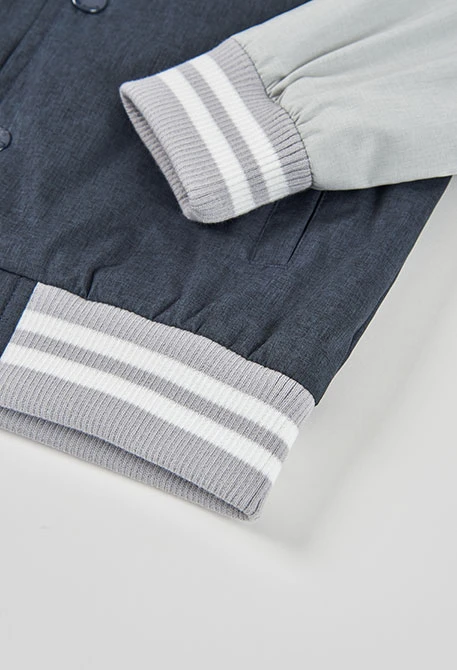 Bomber Kinder Technischer Stoff Grau