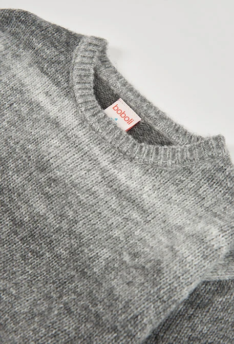 Grau degradierter Pullover für Jungen