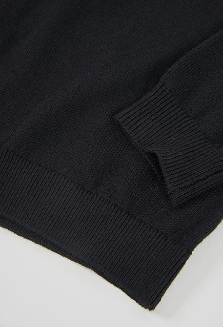 Maglione bambino nero con cerniera