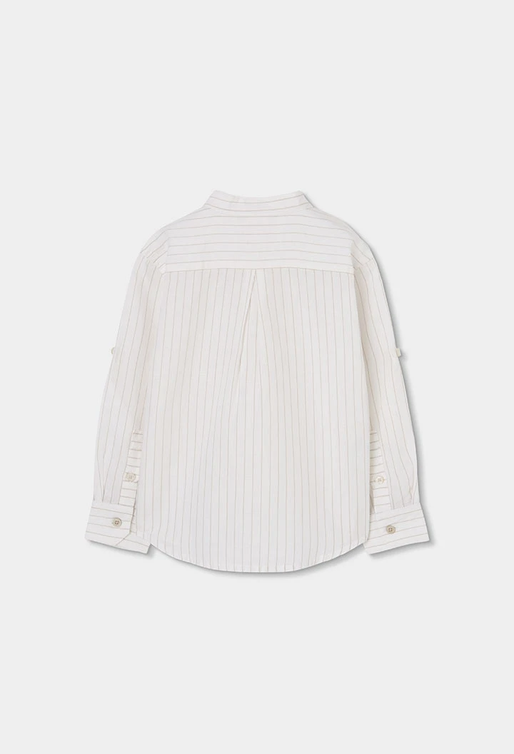 Chemise enfant en lin rayée