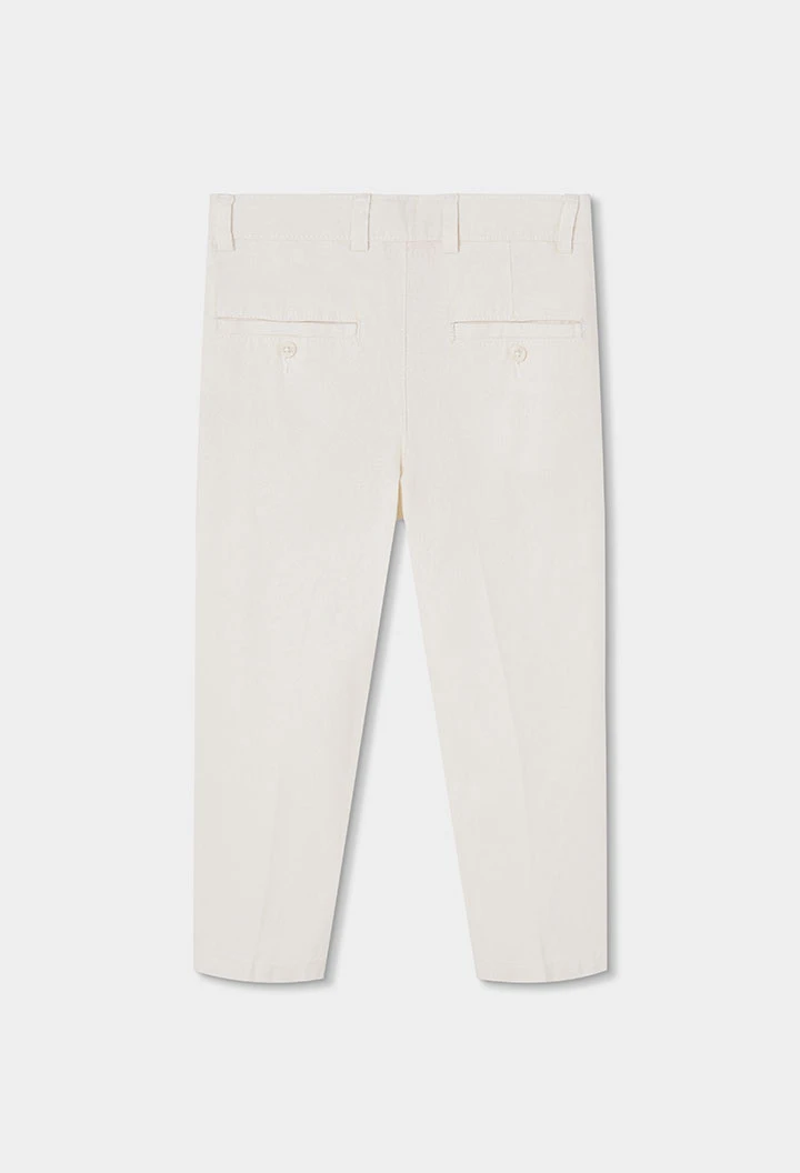 Calça menino linho branco