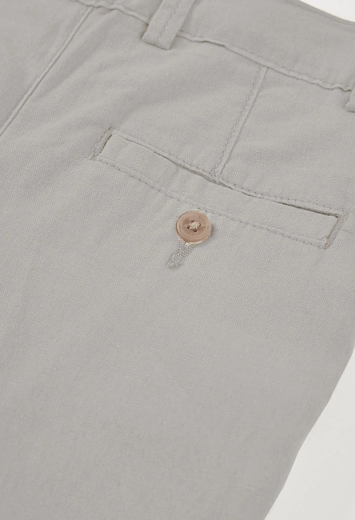 Pantaloni bambino lino grigio