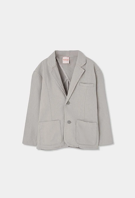 Kinderjacke aus grauem Leinen