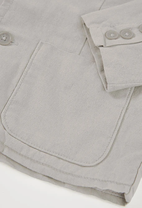 Grey linen blazer for boy