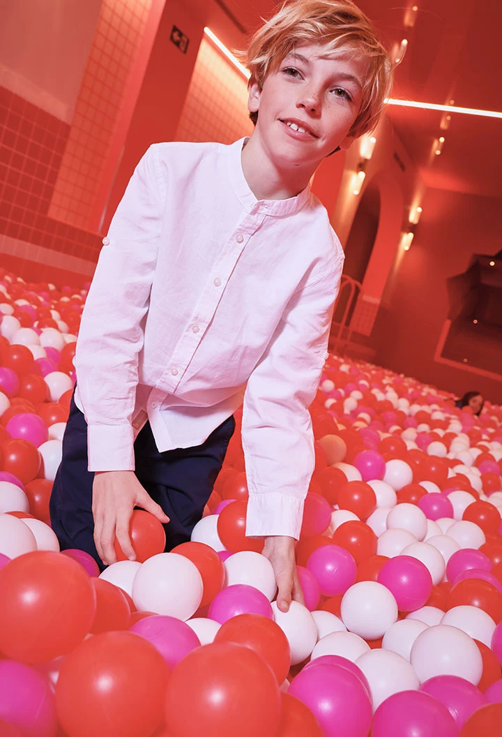 Camisa niño lino manga larga blanco