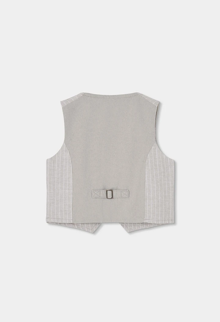 Gilet bambino lino rigato