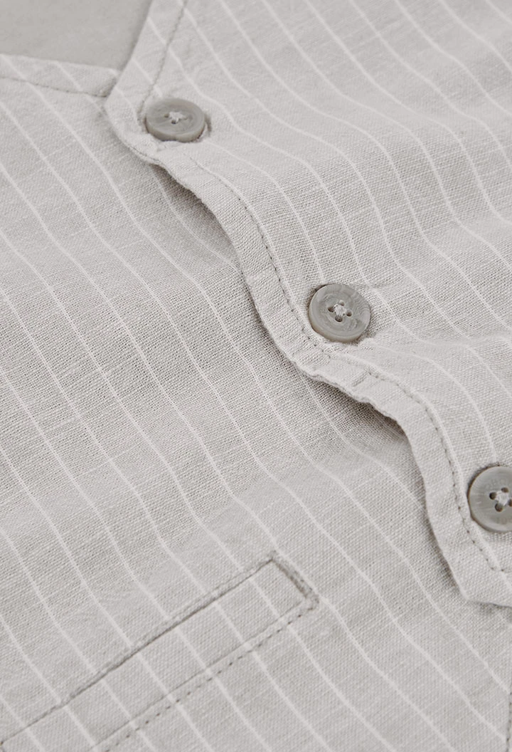 Gilet bambino lino rigato