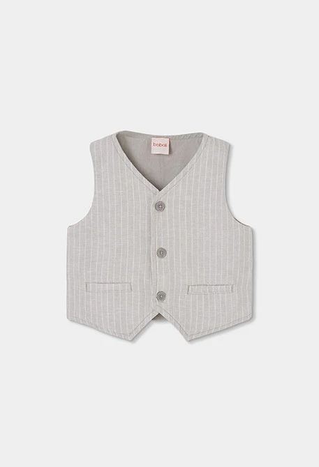 Striped linen child?s waistcoat