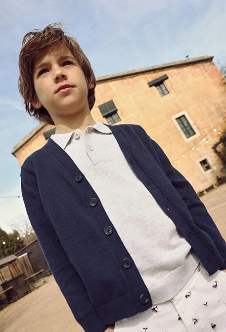 Veste garçon bleu marine