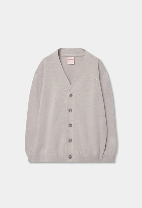 Giacca di maglia beige bambino