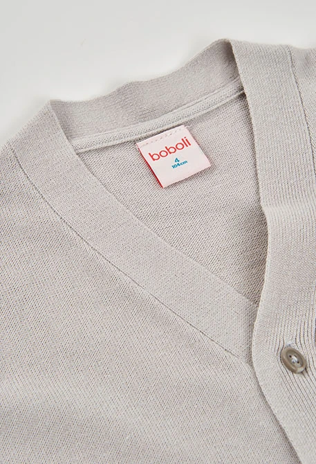 Giacca di maglia beige bambino