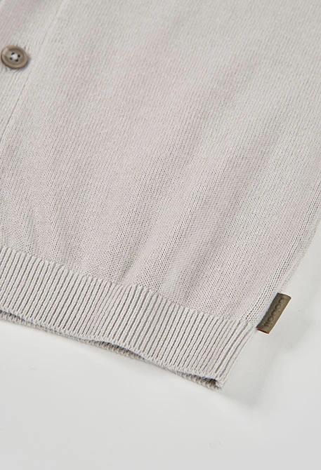 Giacca di maglia beige bambino