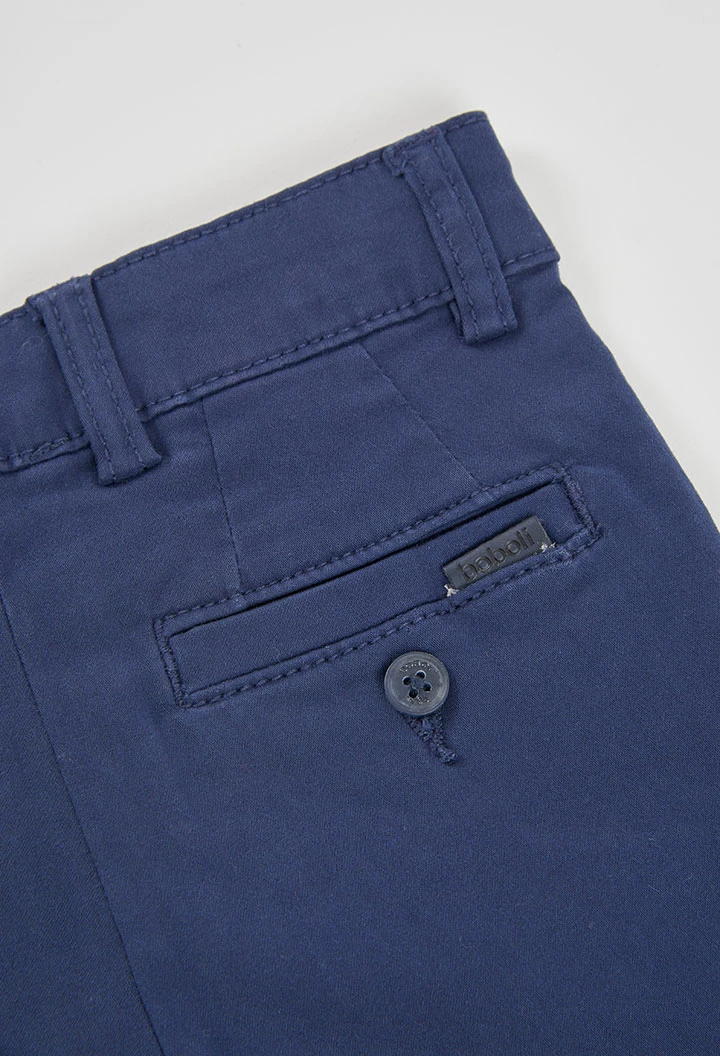 Elastische Satinhose für Jungen in Marineblau