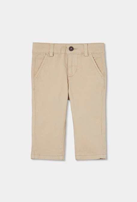 Elastische Satin-Hose für Jungen in Beige