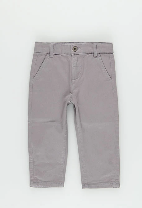 Elastische Satinhose für Jungen in Grau