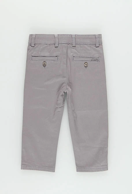 Elastische Satinhose für Jungen in Grau