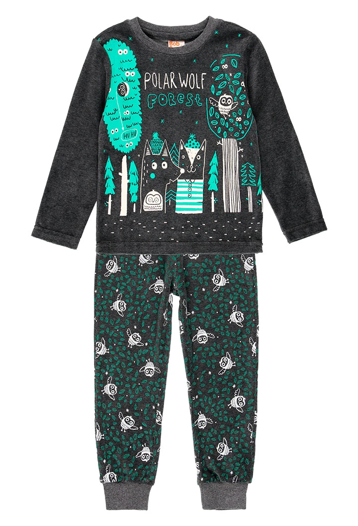 Pijama veludo para menino - orgânico