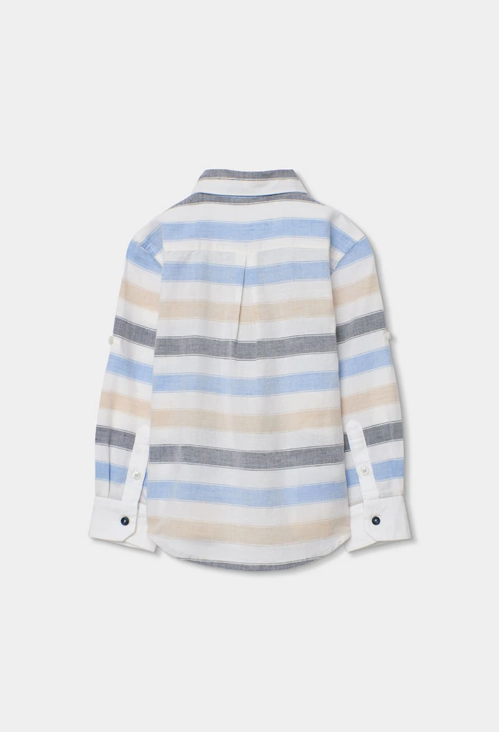 Linen striped shirt for boy