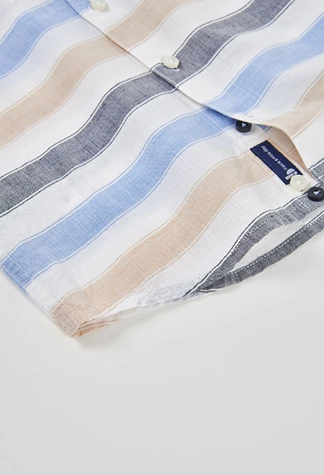 Camisa niño lino listado