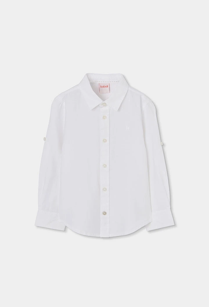 Chemise en lin blanc pour garçon