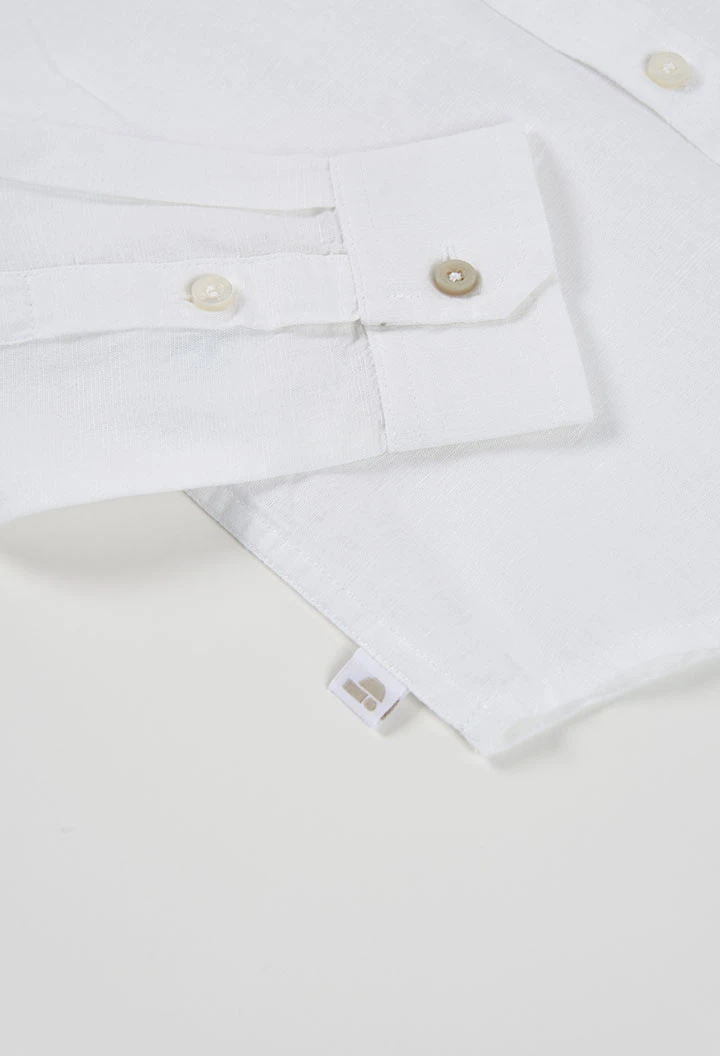 Chemise en lin blanc pour garçon