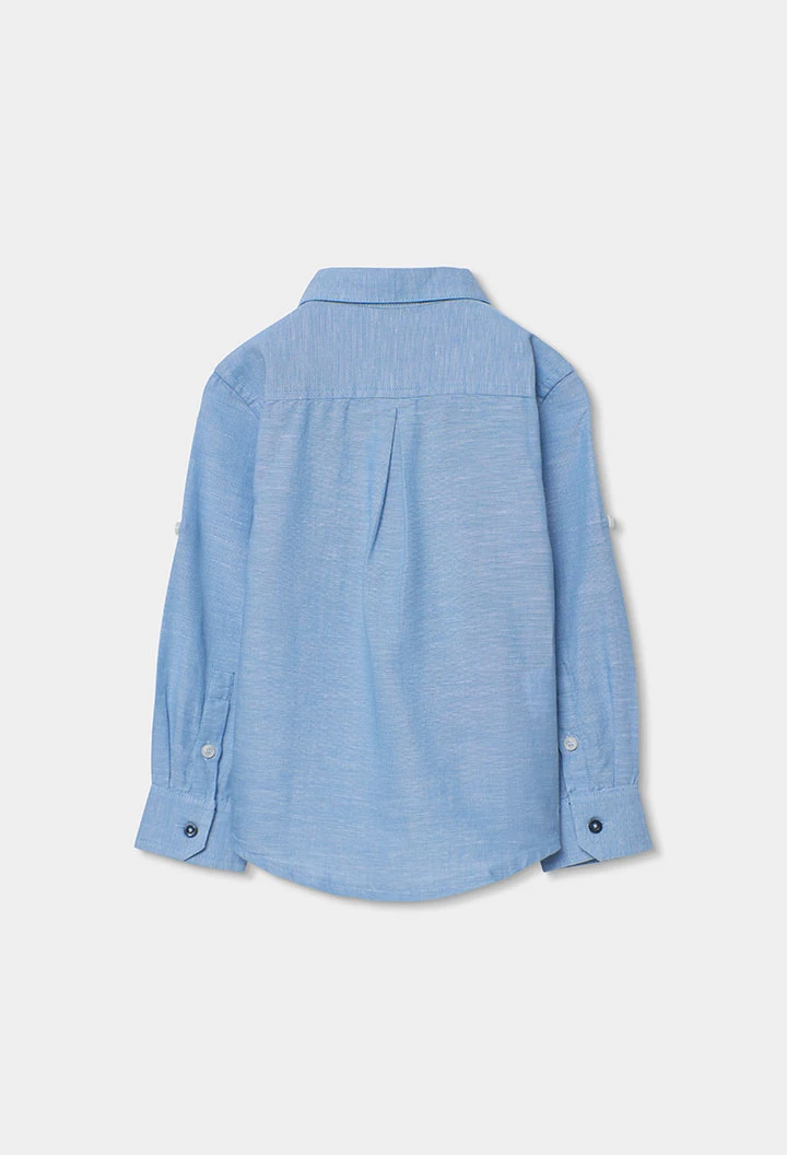 Camisa lli blau celeste nen