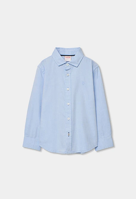 Camisa oxford niño algodón azul celeste
