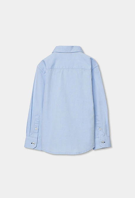 Oxford shirt for boys in light blue cotton
