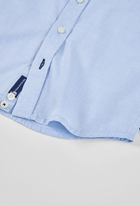 Oxford shirt for boys in light blue cotton