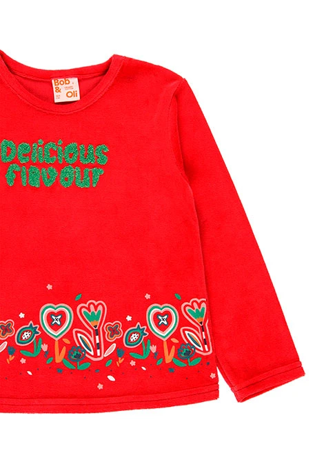 Schlafanzug velour für mädchen - organic
