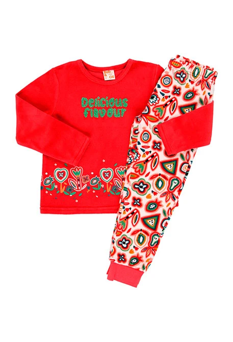 Schlafanzug velour für mädchen - organic