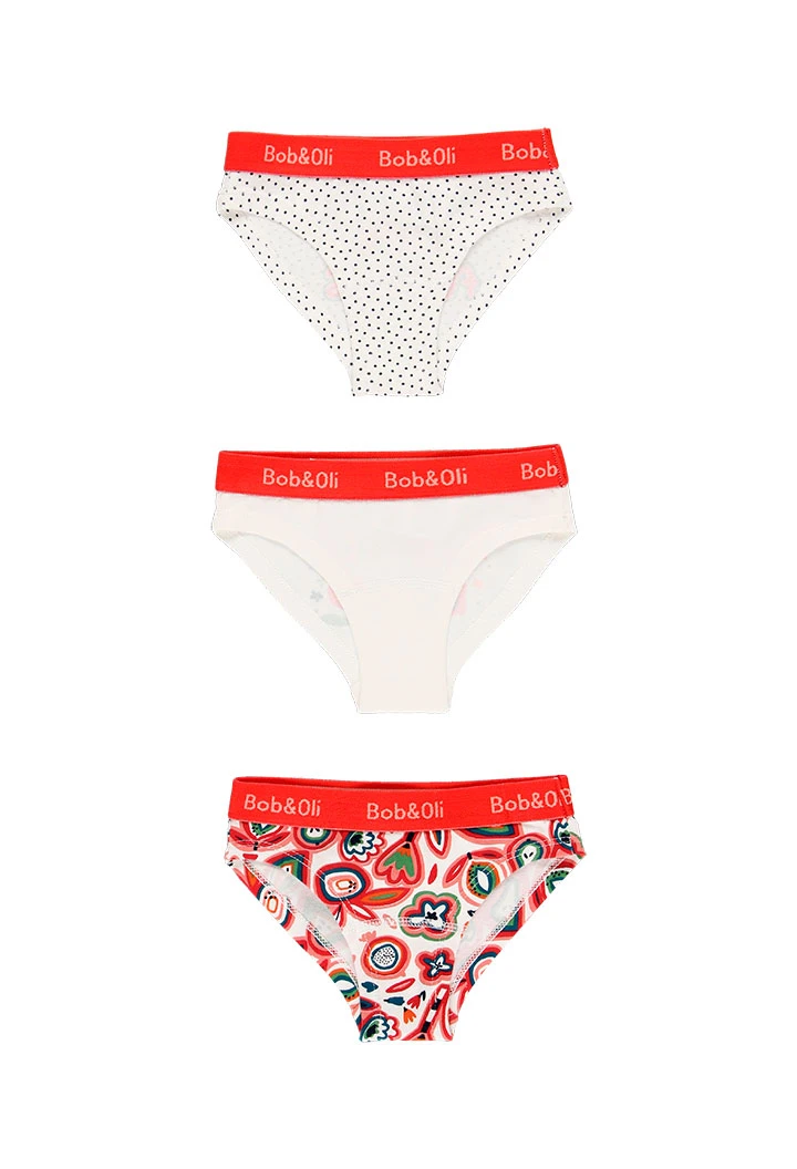 Pack 3 knickers for girl - organic