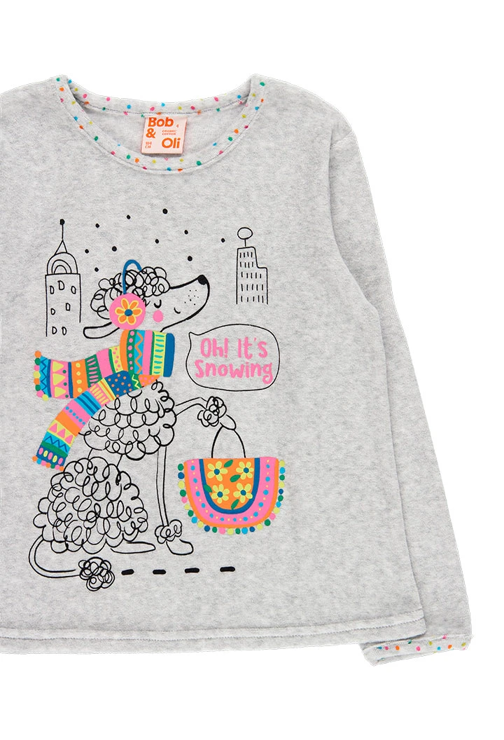 Pijama terciopelo de niña - orgánico
