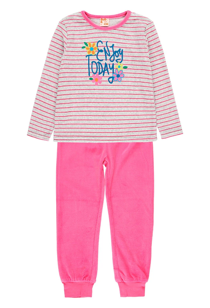 Pijama terciopelo de niña - orgánico