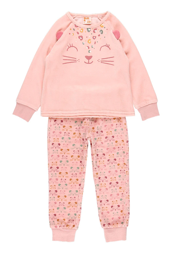 Pijama veludo para menina - orgânico