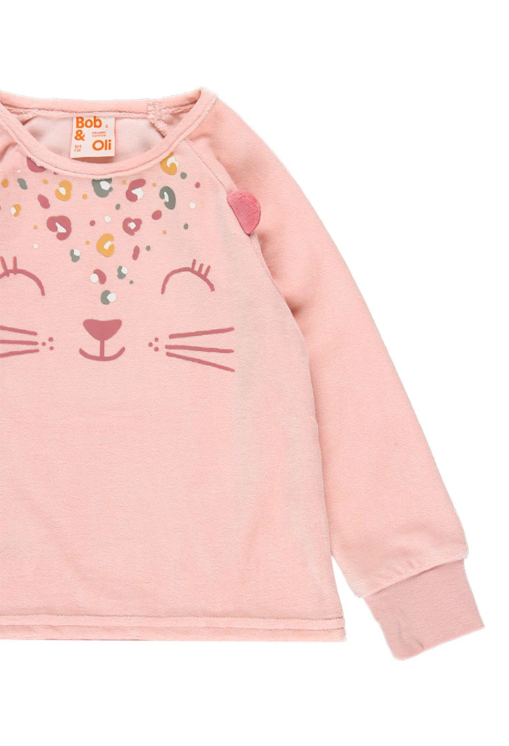 Schlafanzug velour für mädchen - organic