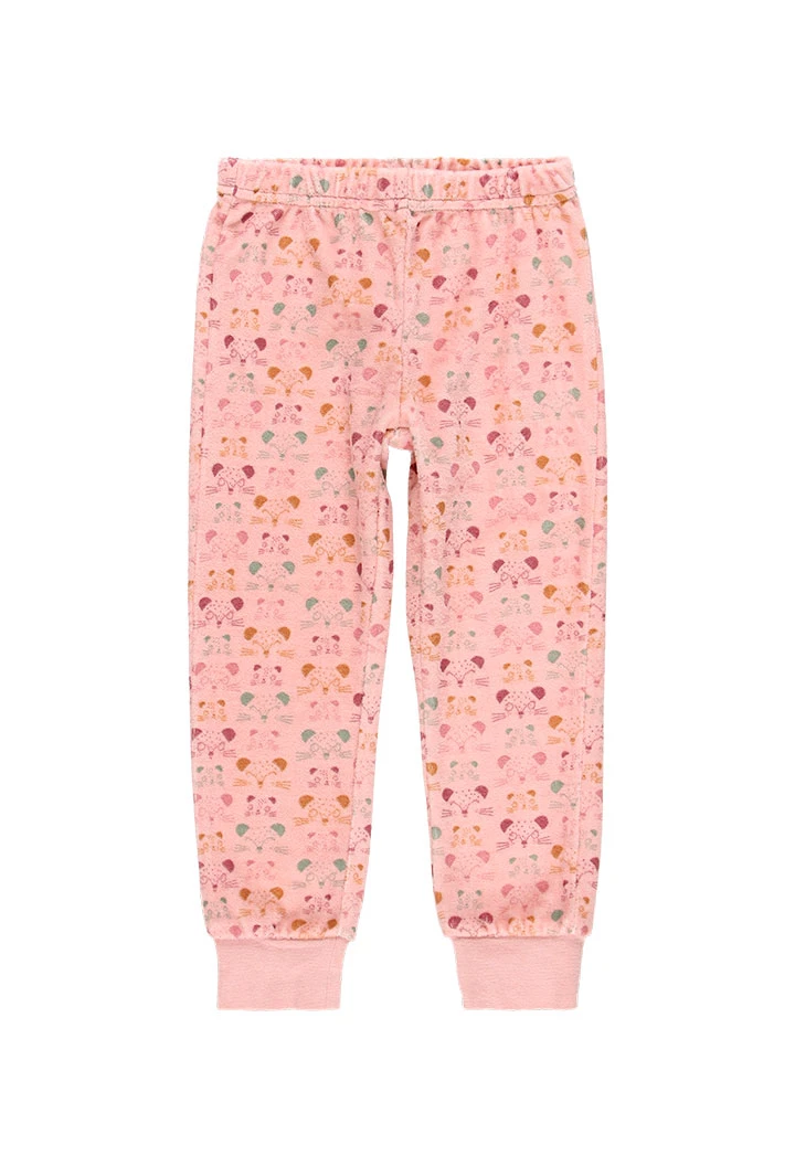 Velour pyjamas for girl - organic