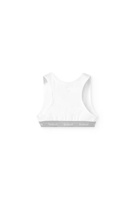 Pack 2 tops de nena en blanc