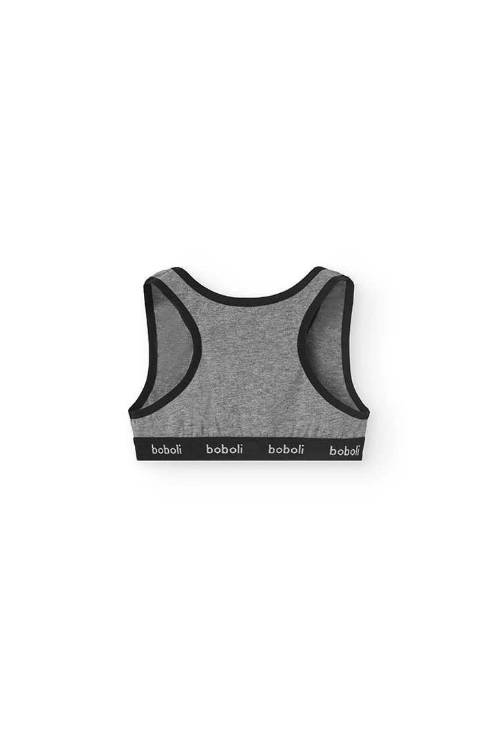 Pack de 2 hauts pour filles en gris