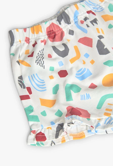 Pijama de punto manga corta para niña en color rosa