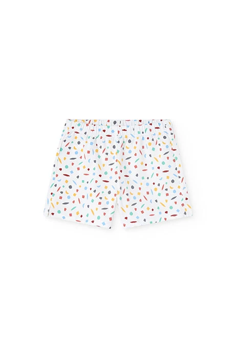 Pijama de alças de malha para menina com estampado multicolor