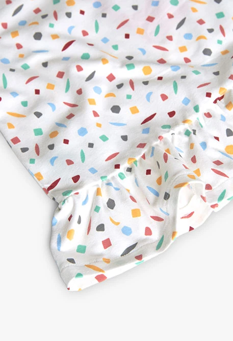 Pijama de alças de malha para menina com estampado multicolor