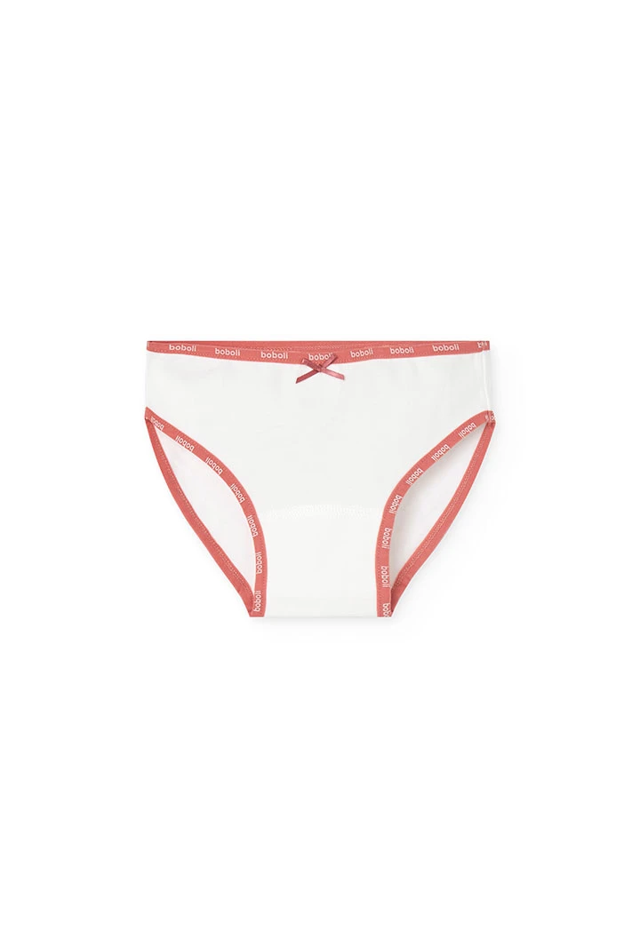 Confezione da 3 mutandine in maglia per bambina di colore rosa