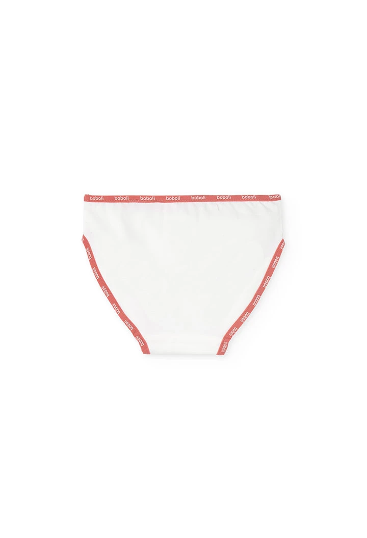 Confezione da 3 mutandine in maglia per bambina di colore rosa