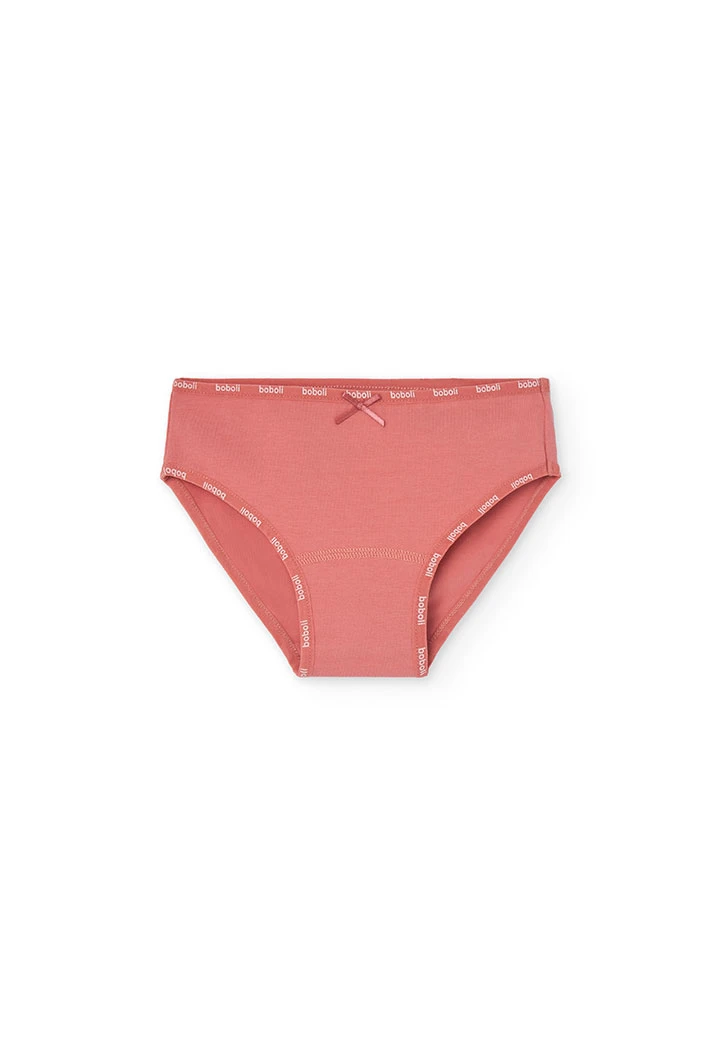 Confezione da 3 mutandine in maglia per bambina di colore rosa