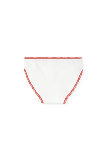 Pack de 3 braguitas de punto para niña en color rosa
