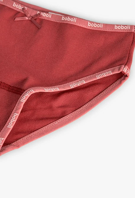 Pack de 3 braguitas de punto para niña en color rosa