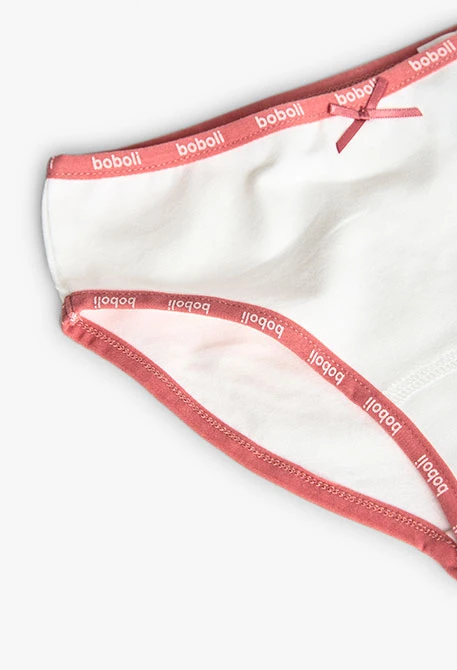 Pack de 3 braguitas de punto para niña en color rosa
