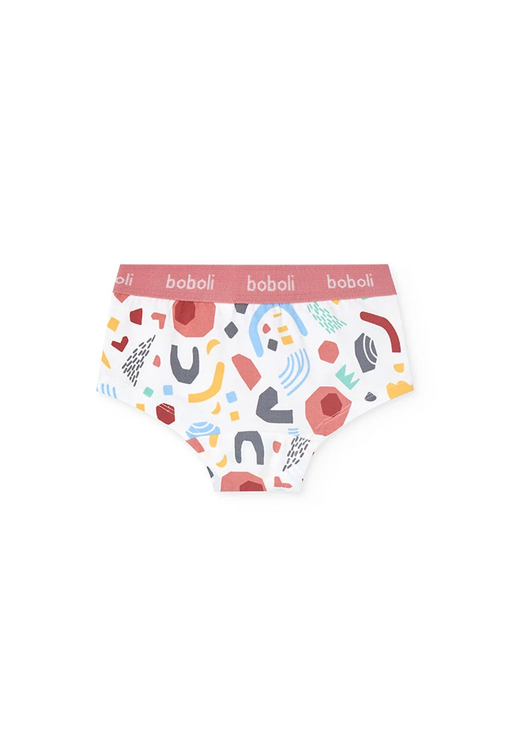 Pack of printed knit knickers for girls